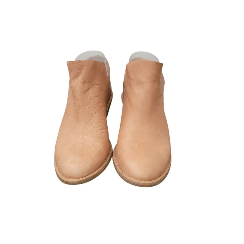 Anthropologie Kelsi Dagger Brooklyn Kenmare Tan Genuine Leather Angle Bootie  6 - Picture 2 of 9